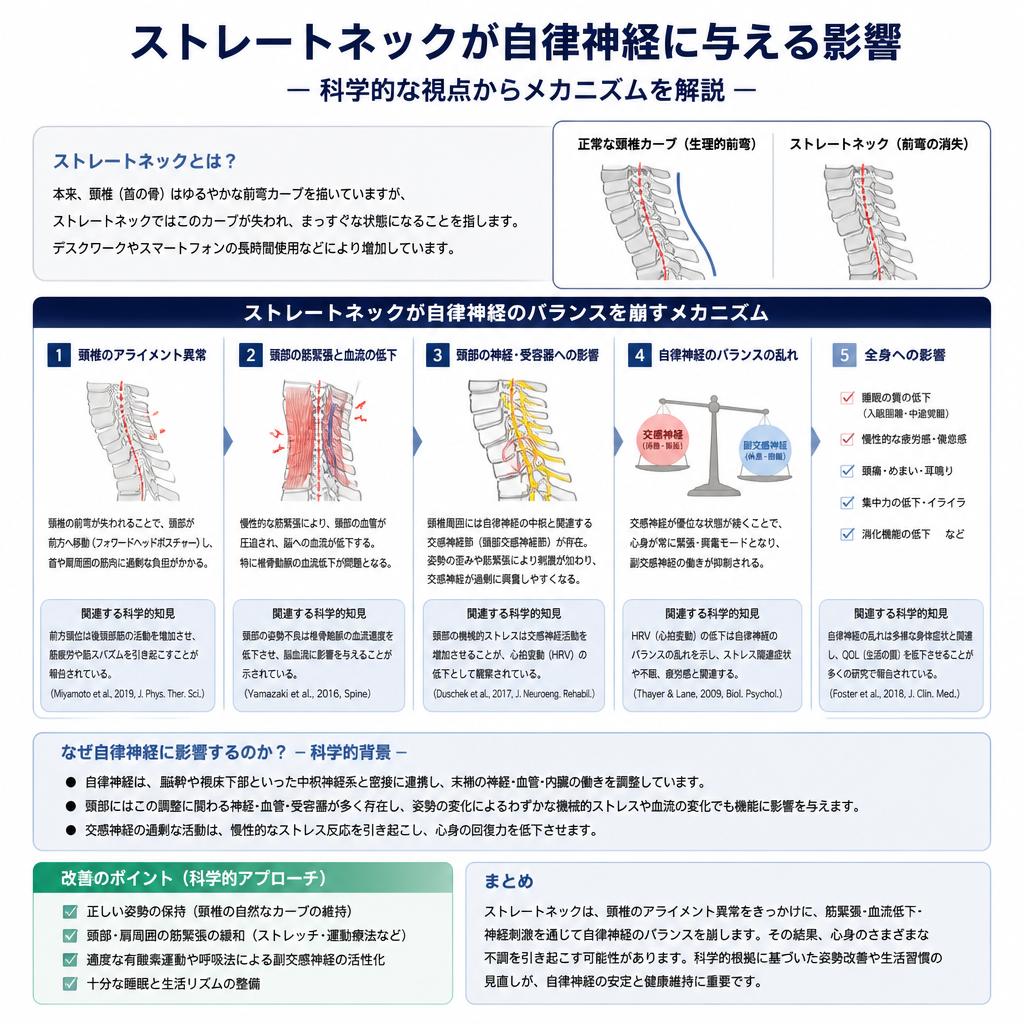 ストレートネックと自律神経の関係
